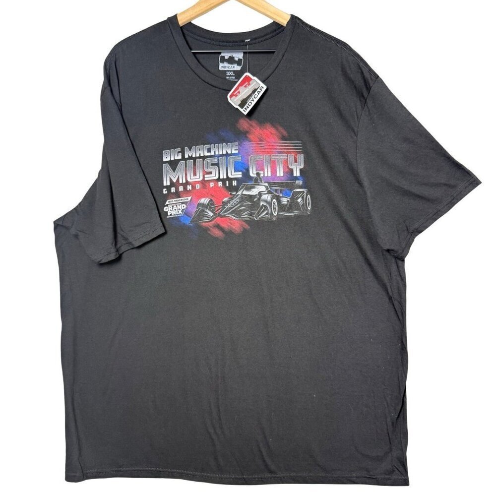 IndyCar Big Machine Music City Grand Prix 2023 T-Shirt Black Graphic Mens 3XL